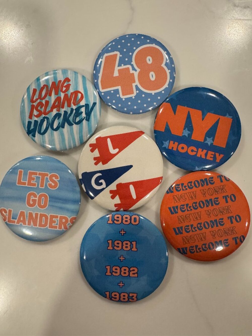 NY Islanders Custom Pinback Buttons